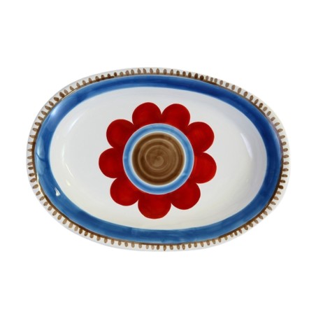 Oval plate Lampedusa De Simone sicilian handmade pottery Oval plate Lampedusa De Simone sicilian handmade pottery